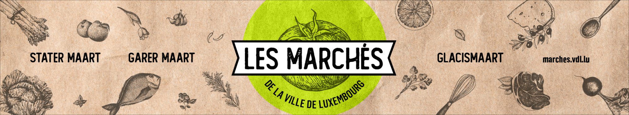 Les marchés de la Ville : Stater Maart Garer Maart, Glacismaart, 